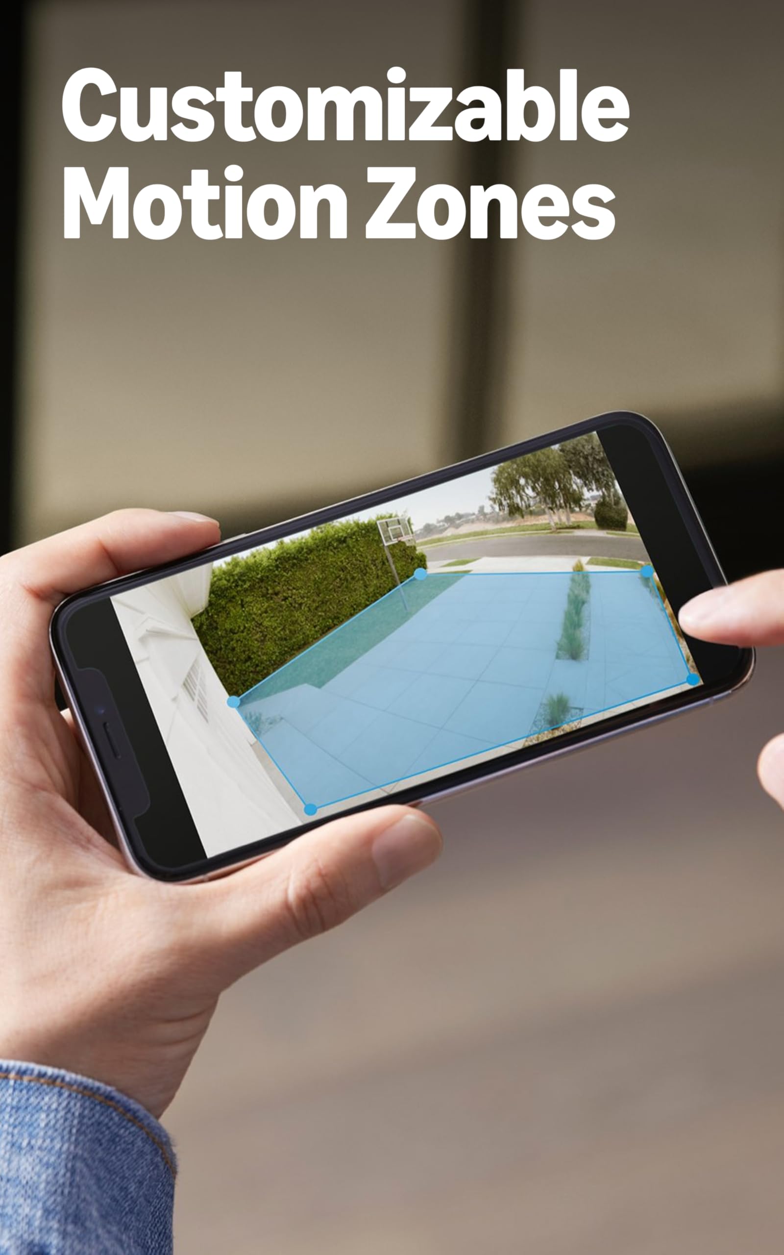 Outdoor Security Camera with Motion-Activated LED Floodlights & Siren - 1080p HD Video, Hardwired, White