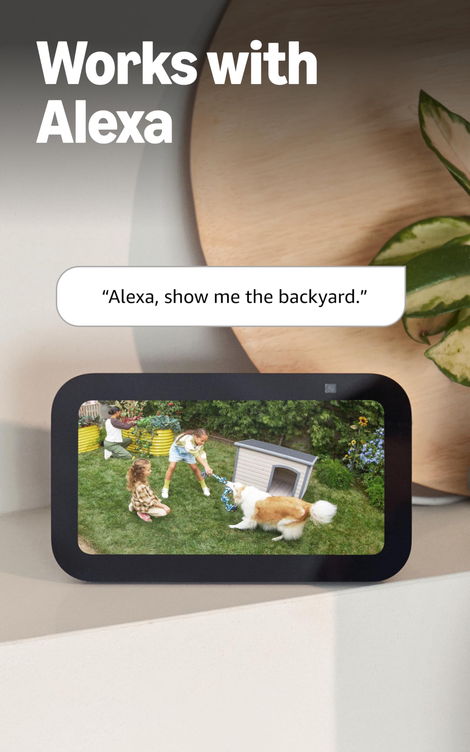 Outdoor Security Camera with Motion-Activated LED Floodlights & Siren - 1080p HD Video, Hardwired, White