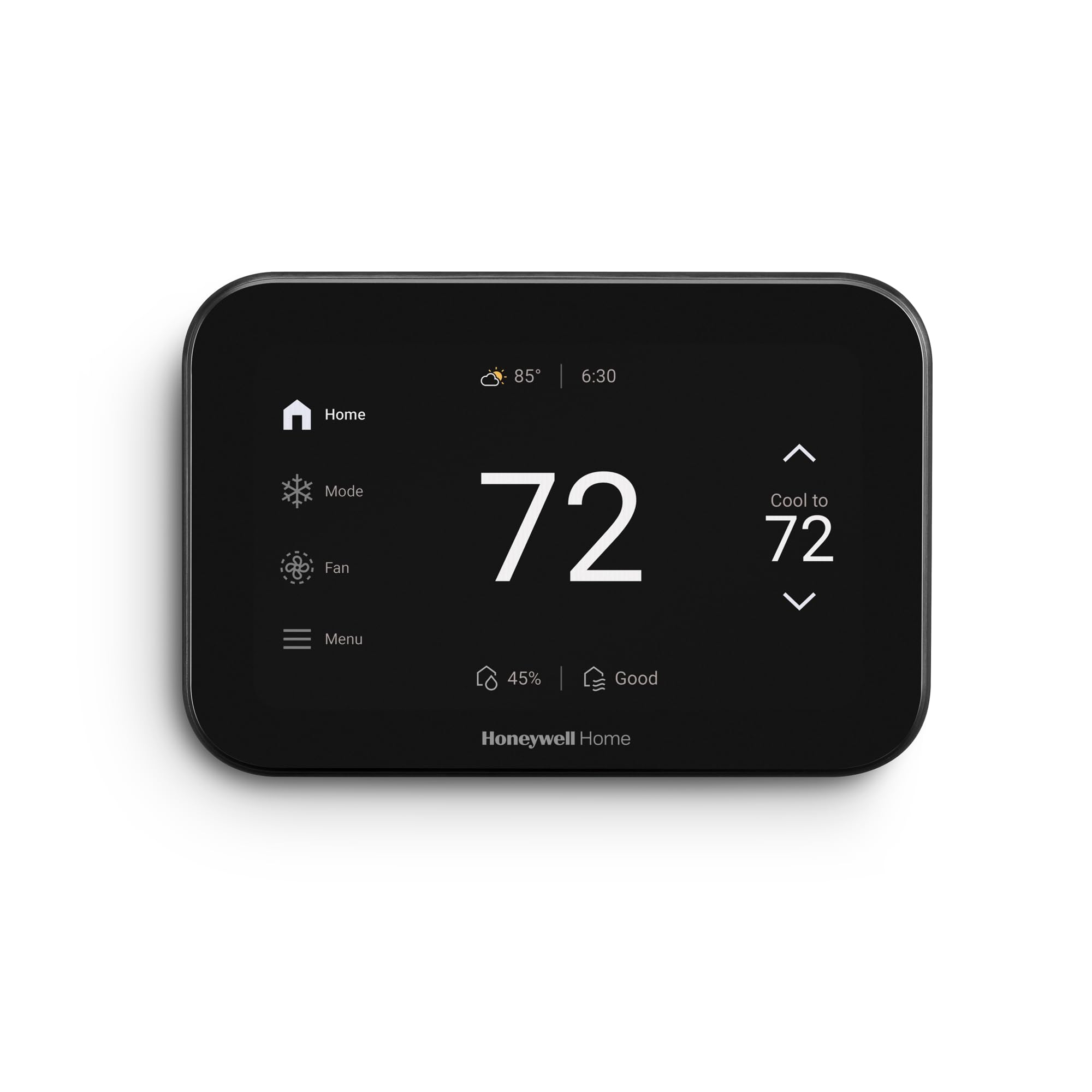 Smart WiFi Touchscreen Thermostat with Video Doorbell View, IAQ Control & Matter Integration, Black