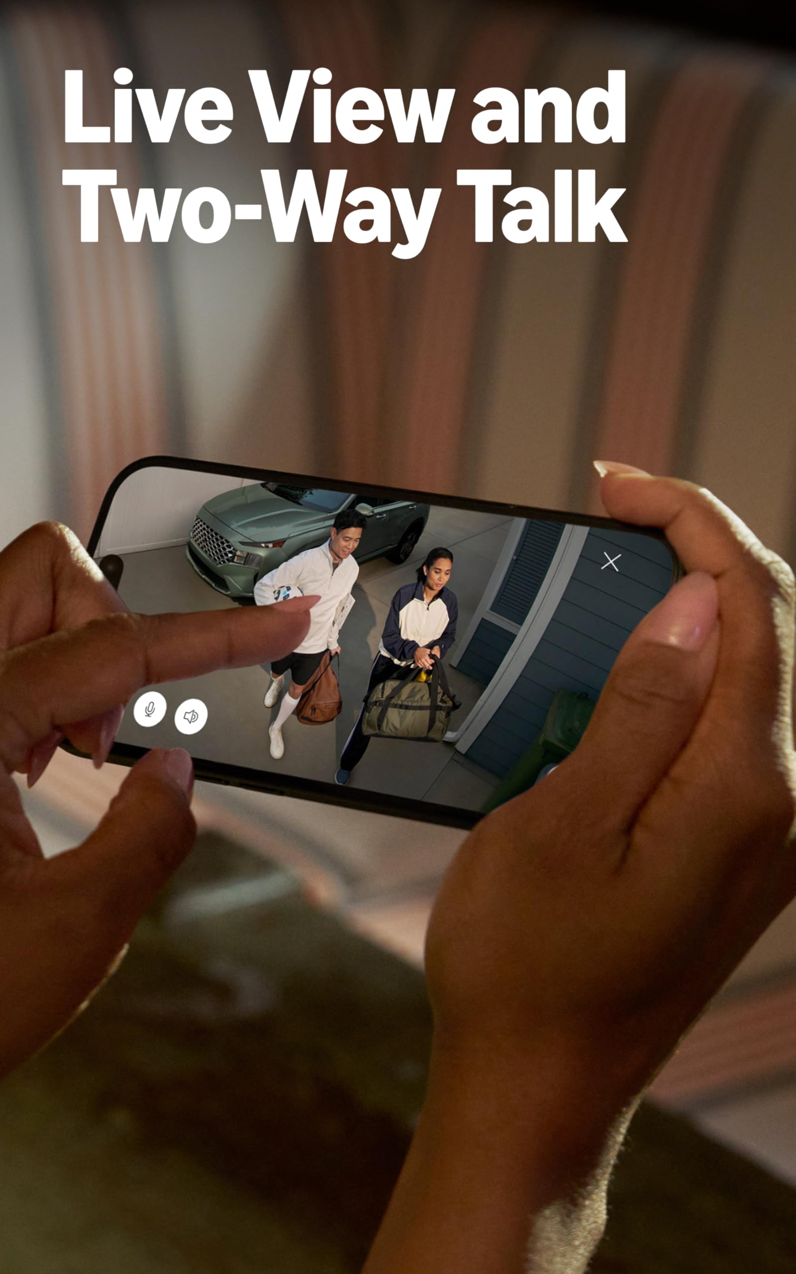 Outdoor Security Camera with Motion-Activated LED Floodlights & Siren - 1080p HD Video, Hardwired, White